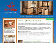 Tablet Screenshot of merillatauthenticparts.com